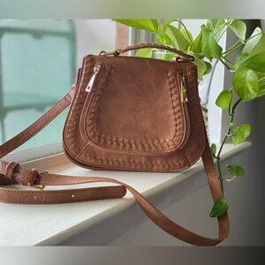 Carmel leather crossbody